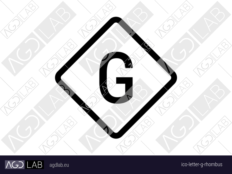 Letter G rhombus icon