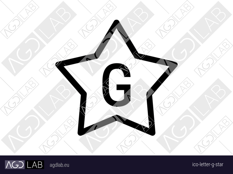 Letter G star icon