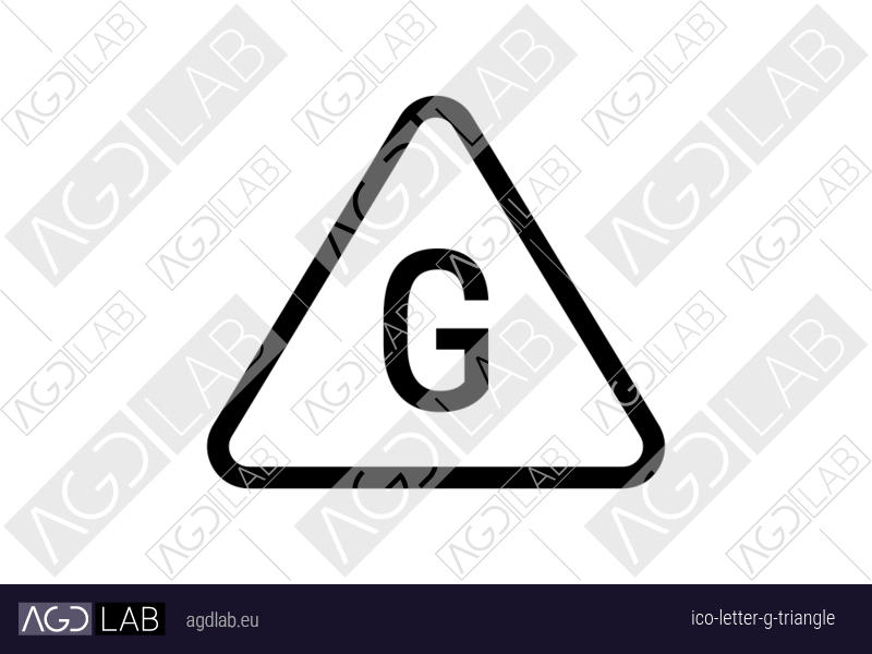 Letter G triangle icon