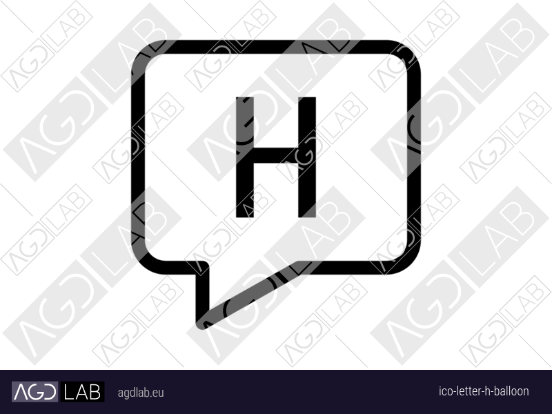 Letter H balloon icon