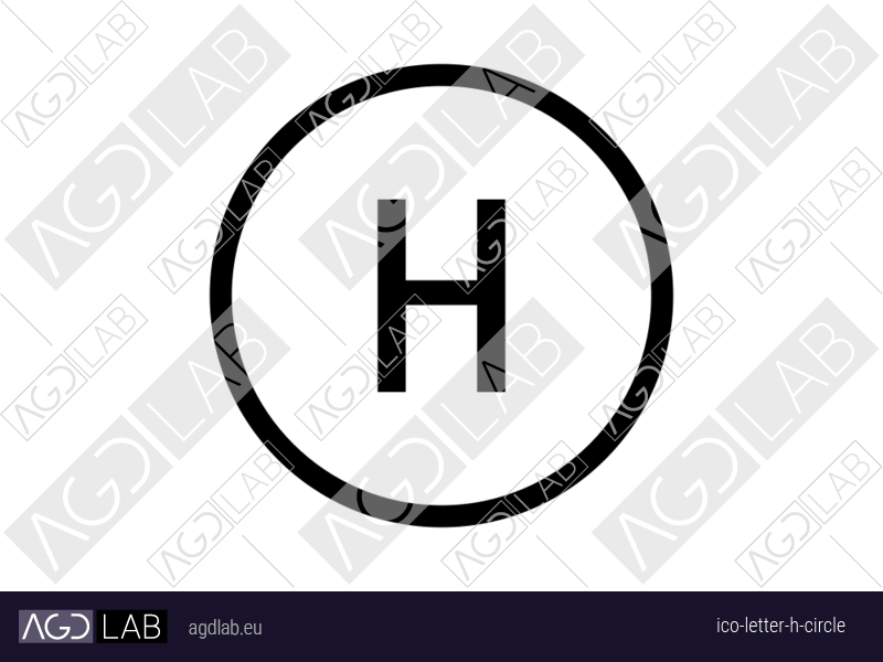 Letter H circle icon