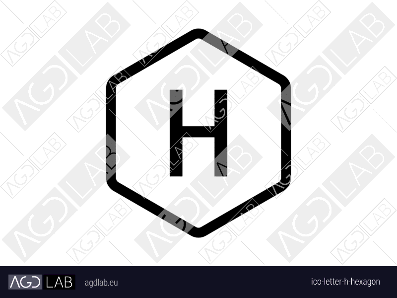 Letter H hexagon icon