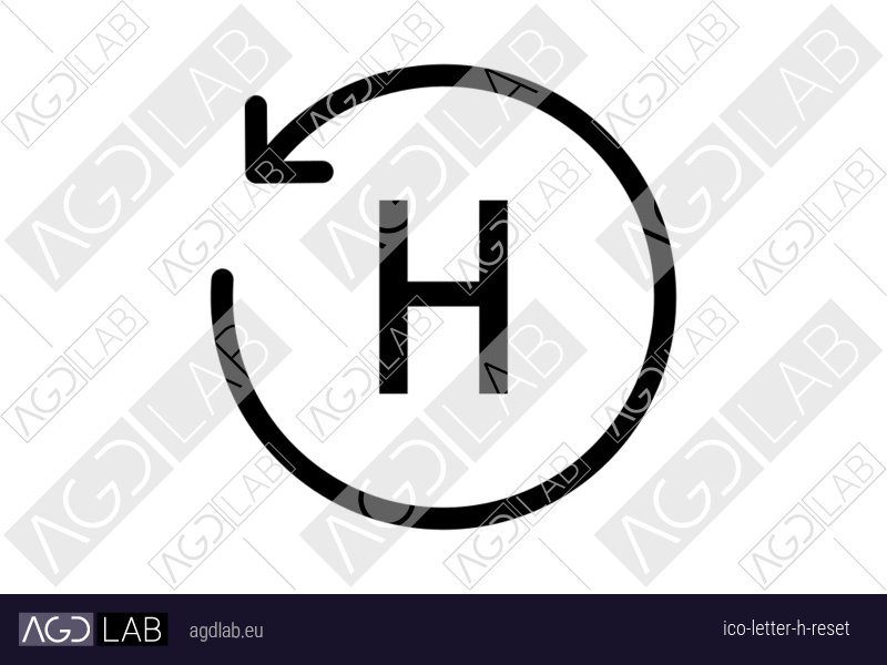 Letter H reset icon