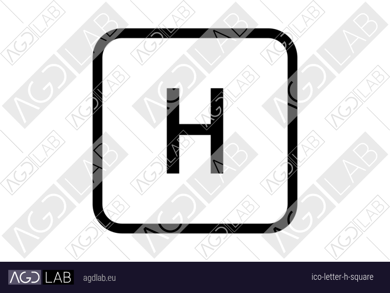 Letter H square icon