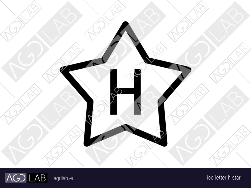 Letter H star icon