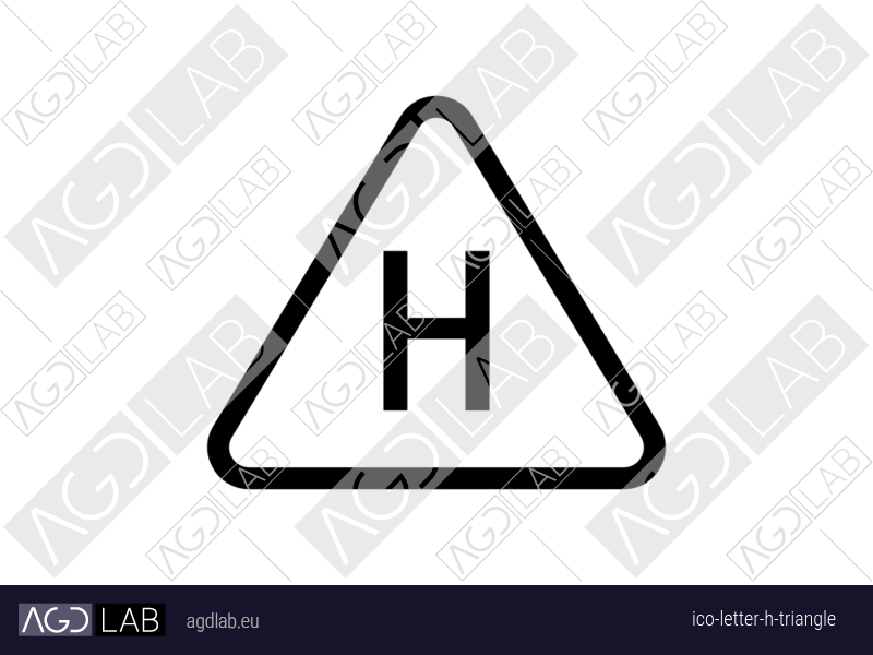 Letter H triangle icon