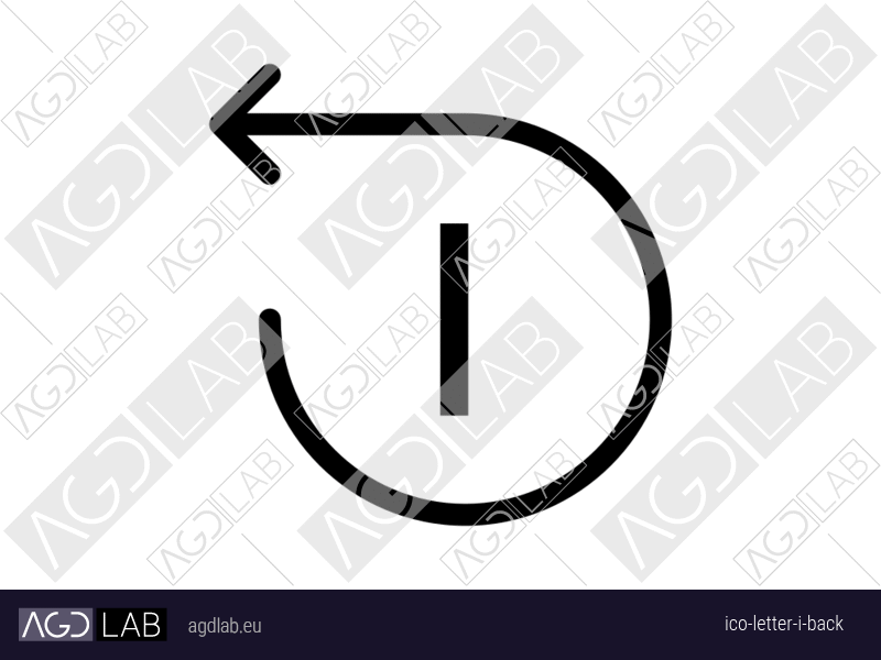 Letter I back icon