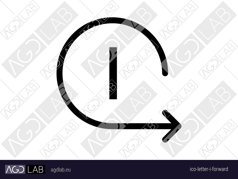 Letter I forward icon