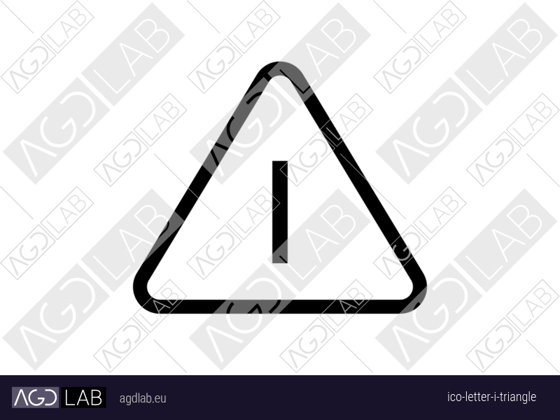 Letter I triangle icon