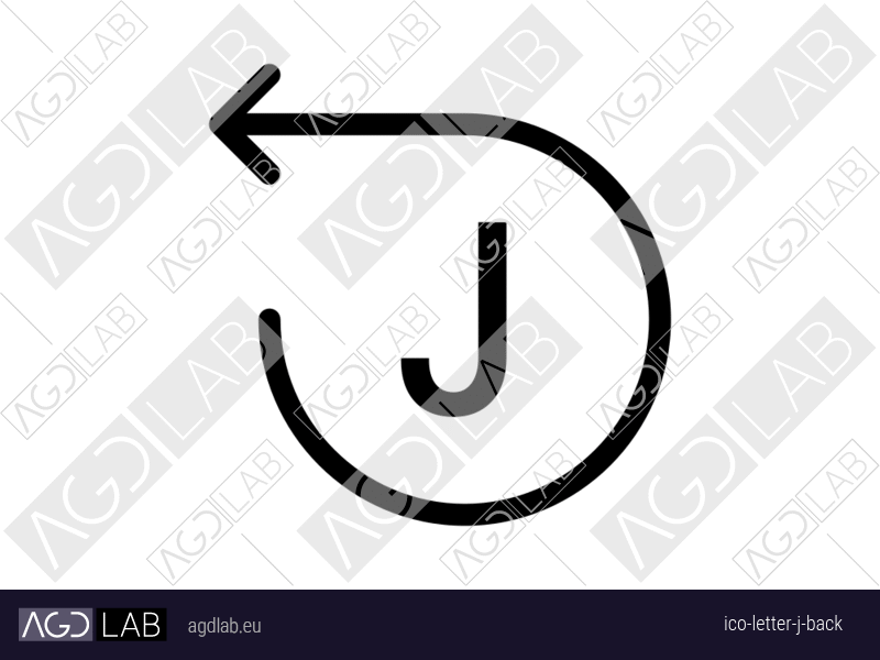 Letter J back icon