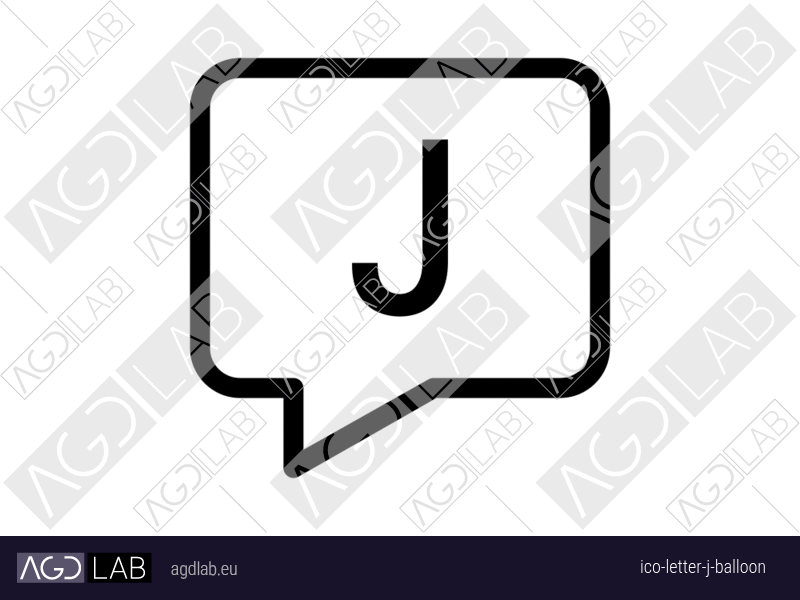 Letter J balloon icon