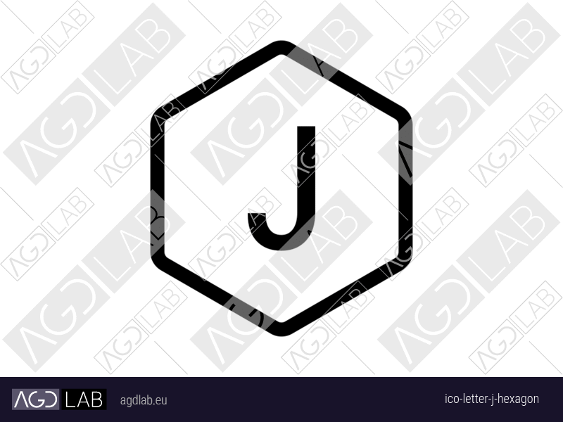Letter J hexagon icon