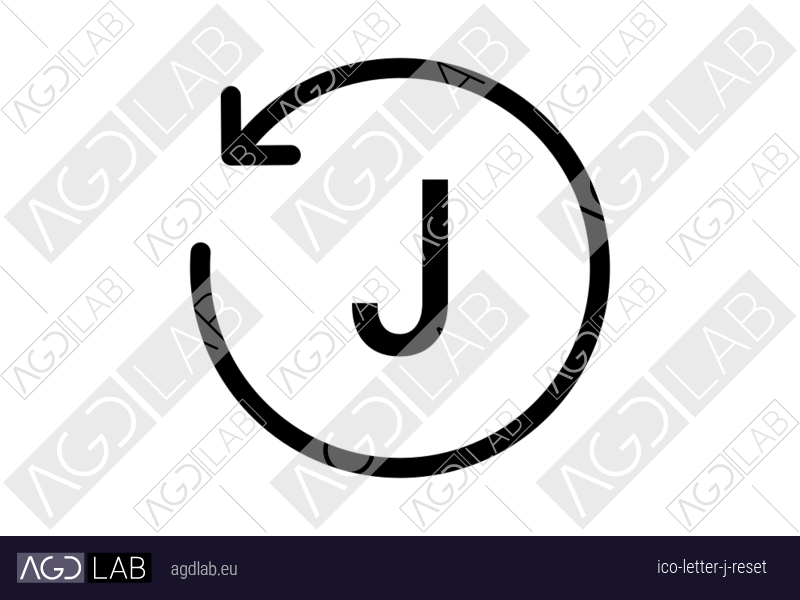 Letter J reset icon