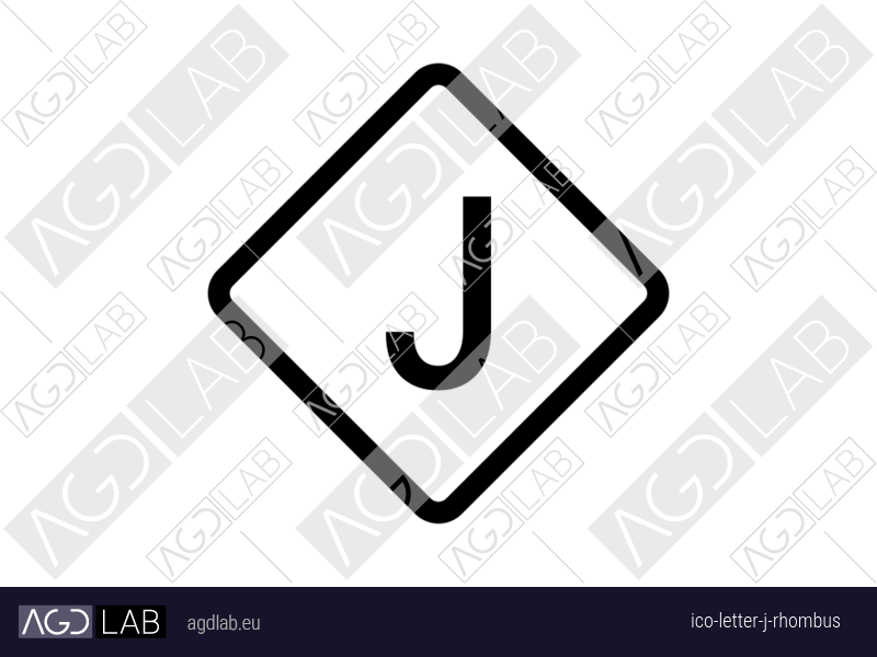 Letter J rhombus icon
