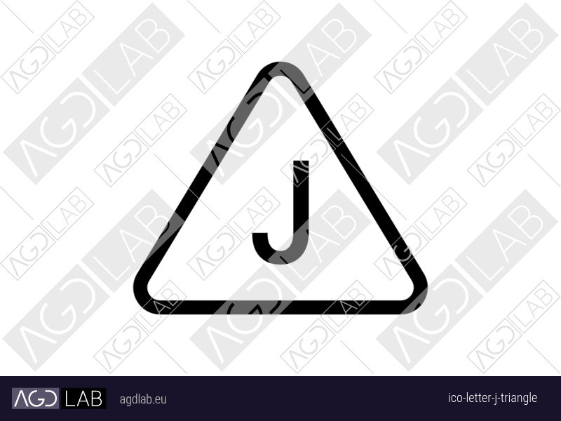 Letter J triangle icon