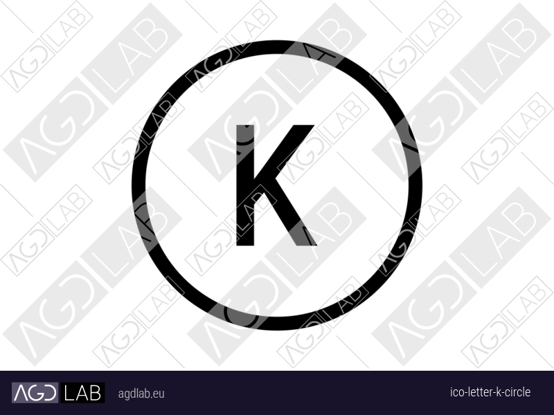 Letter K circle icon
