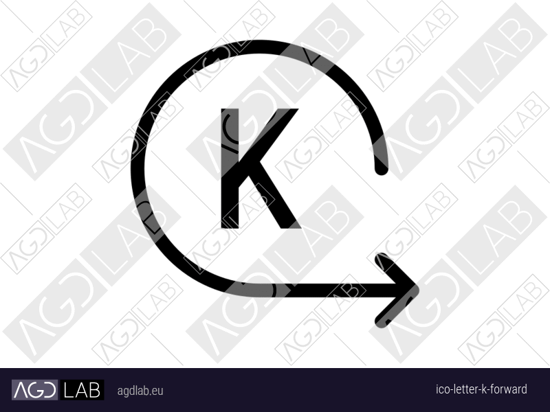 Letter K forward icon