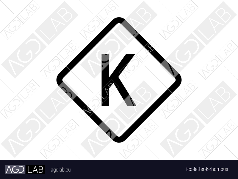 Letter K rhombus icon