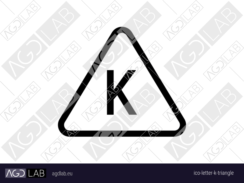 Letter K triangle icon