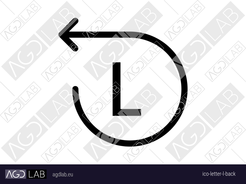 Letter L back icon