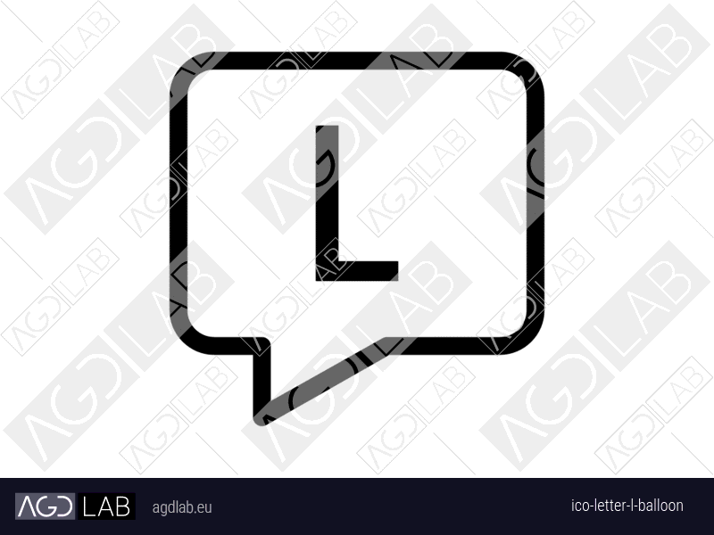 Letter L balloon icon