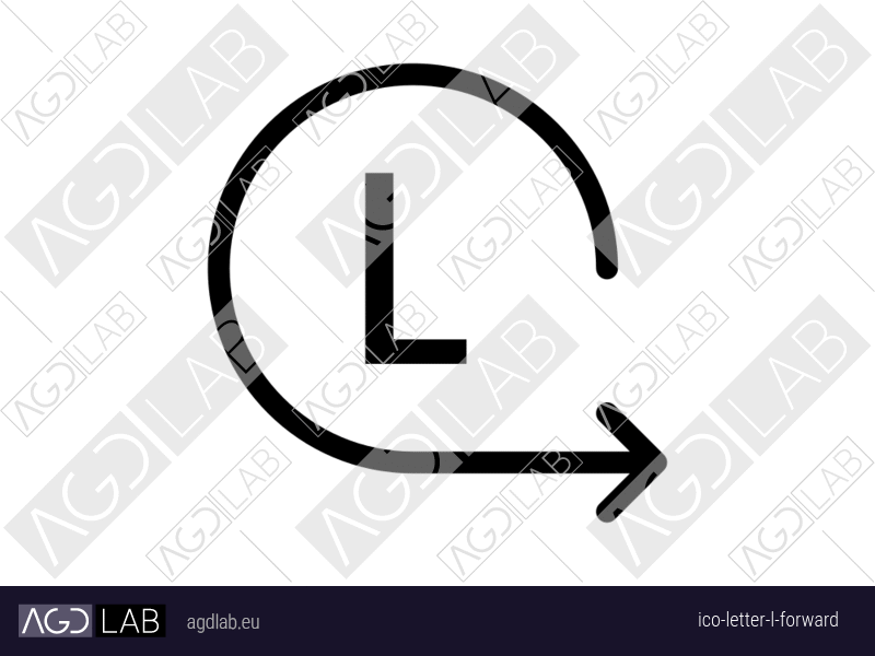 Letter L forward icon