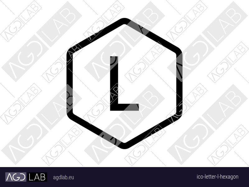 Letter L hexagon icon