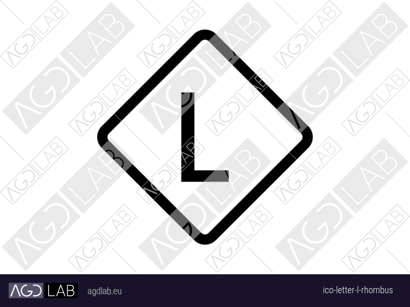 Letter L rhombus icon