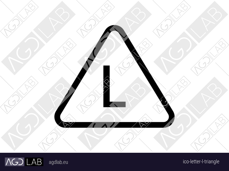 Letter L triangle icon