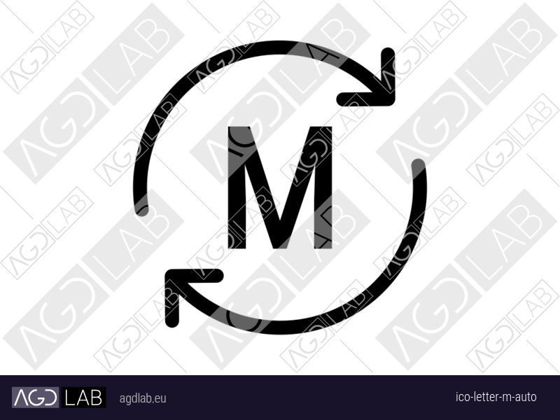 Letter M auto icon