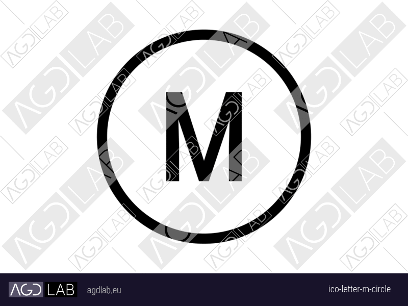 Letter M circle icon