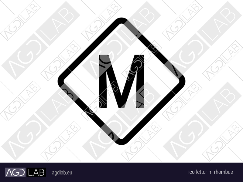 Letter M rhombus icon