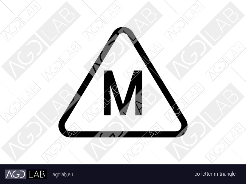 Letter M triangle icon