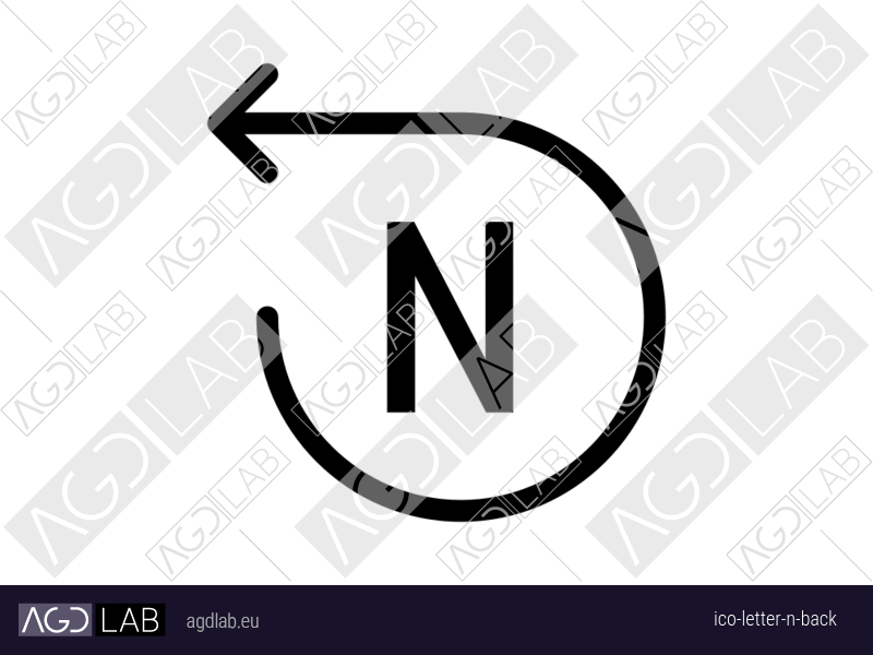 Letter N back icon