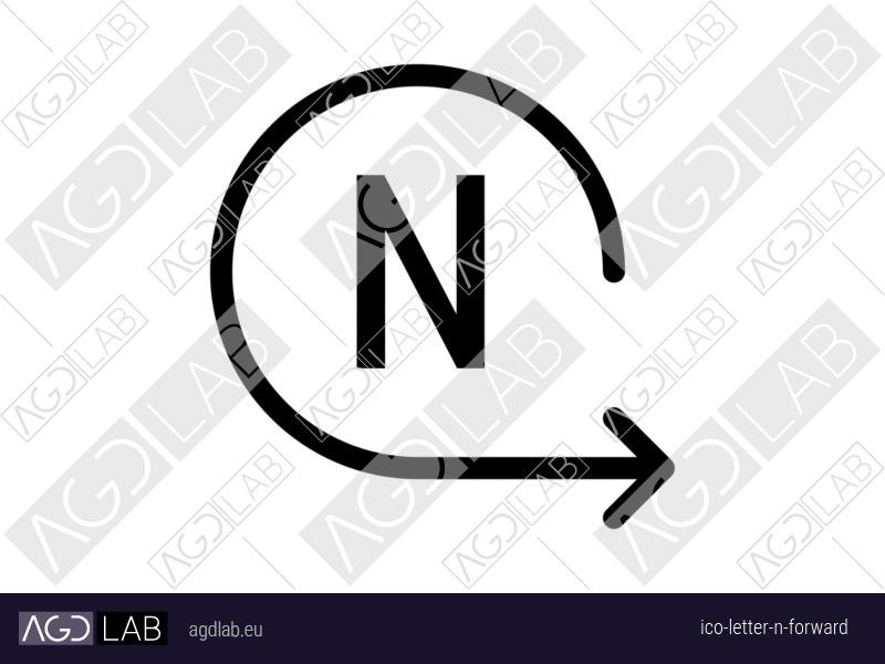 Letter N forward icon