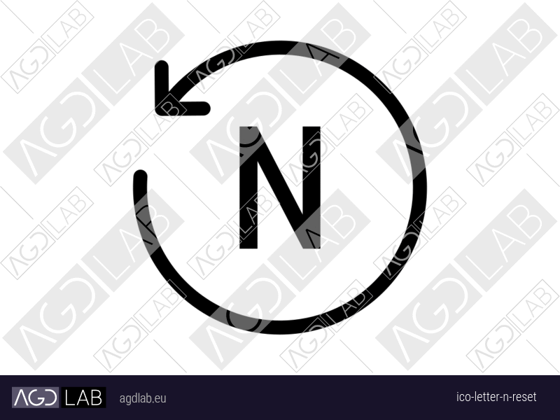 Letter N reset icon