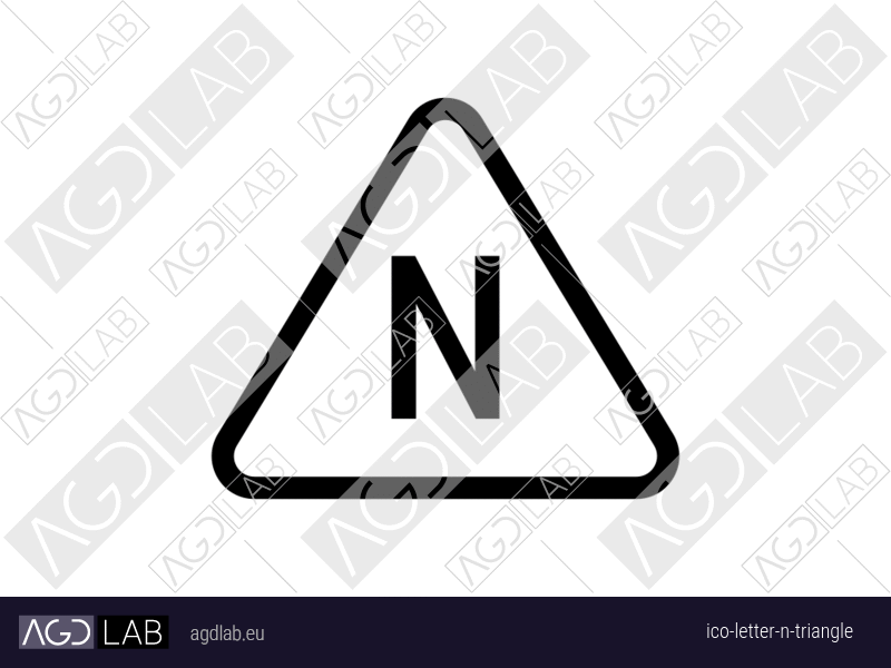 Letter N triangle icon