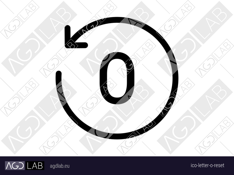 Letter O reset icon
