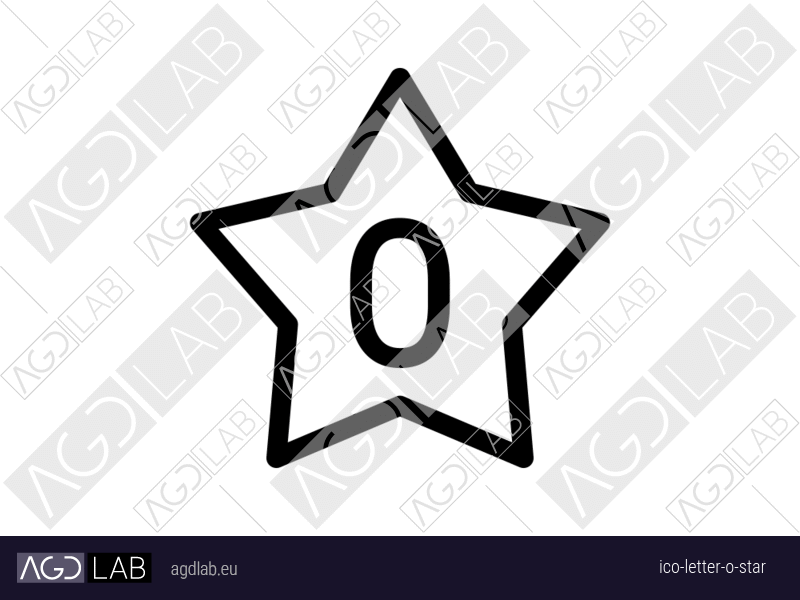 Letter O star icon