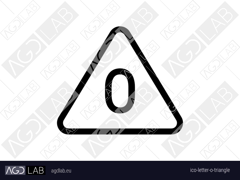 Letter O triangle icon