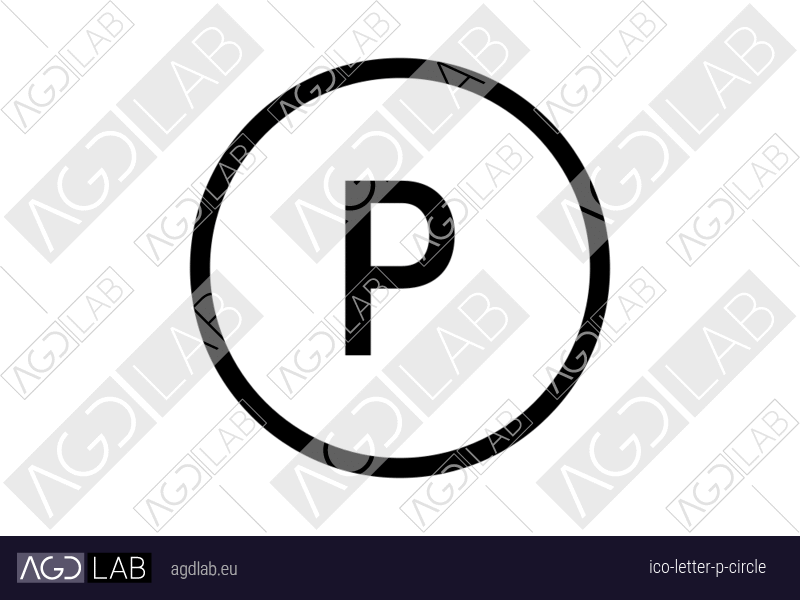 Letter P circle icon