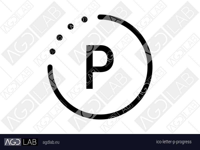 Letter P progress icon