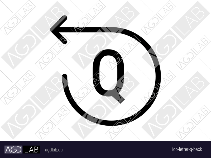 Letter Q back icon