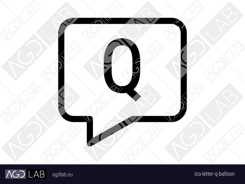 Letter Q balloon icon