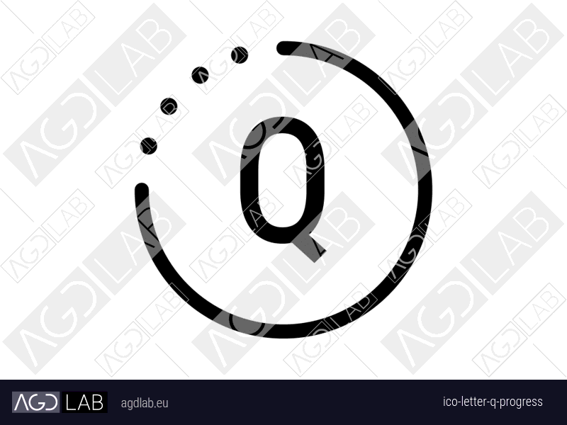 Letter Q progress icon
