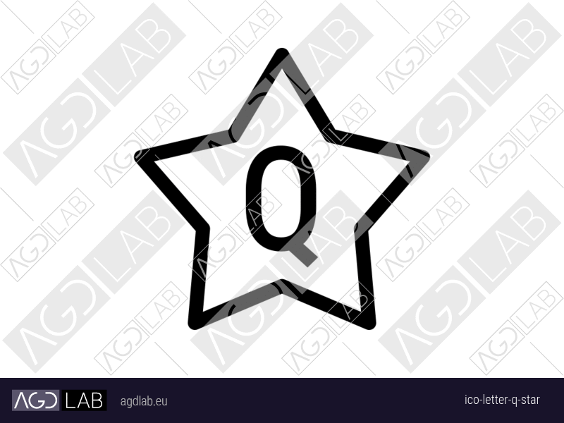 Letter Q star icon