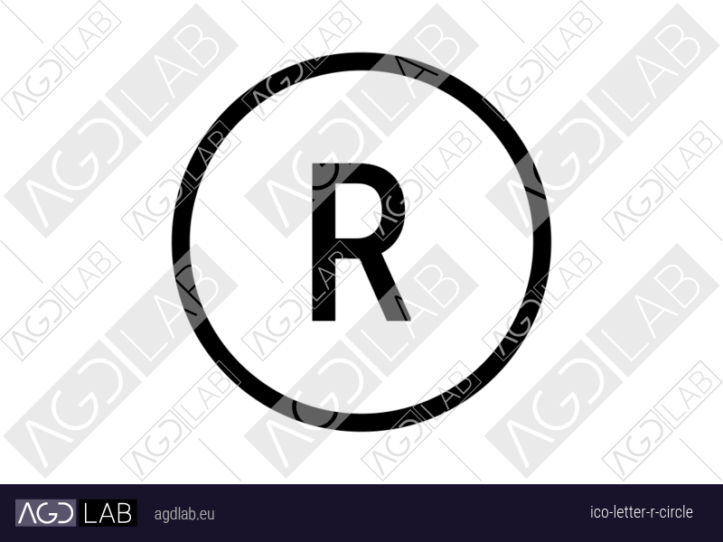 Letter R circle icon