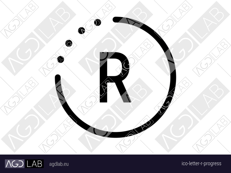 Letter R progress icon