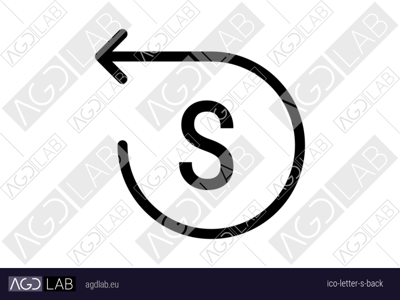 Letter S back icon