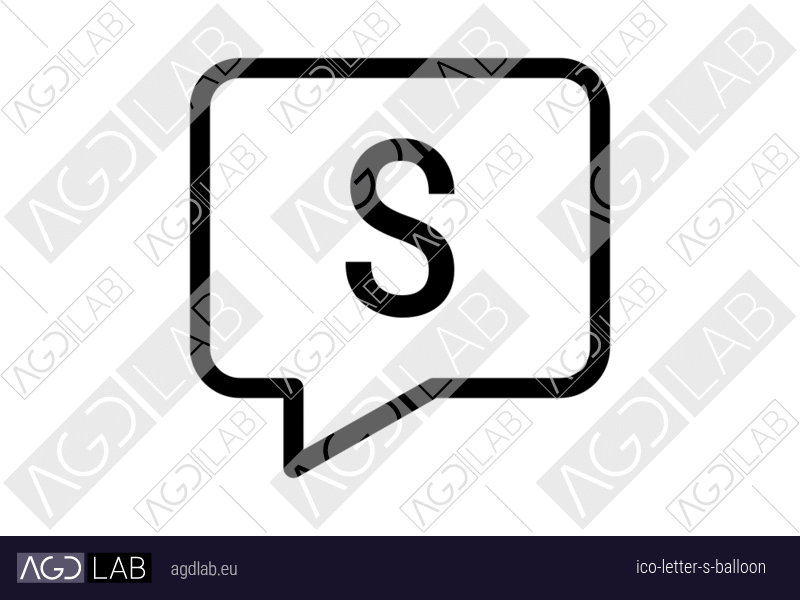 Letter S balloon icon